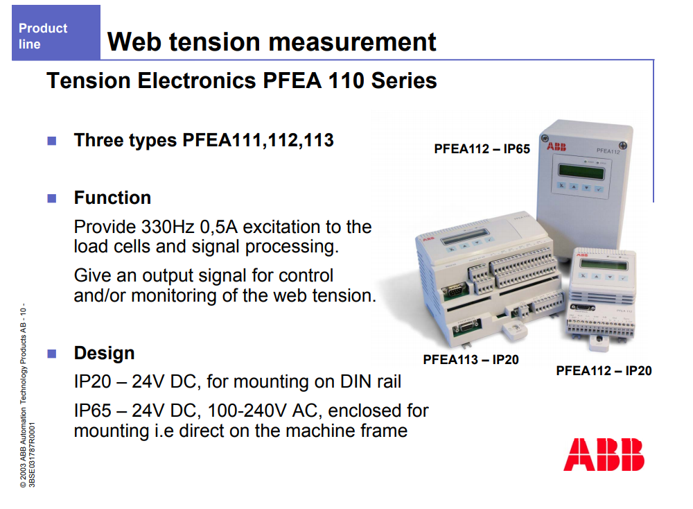 ABB張力控制器用于造紙和鋼鐵行業(yè)